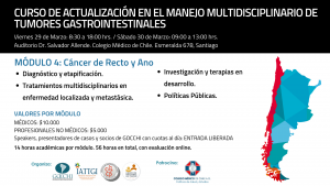 4º Módulo - Curso de actualización en el manejo multidisciplinario de tumores gastrointestinales @ Auditorio Dr. Salvador Allende