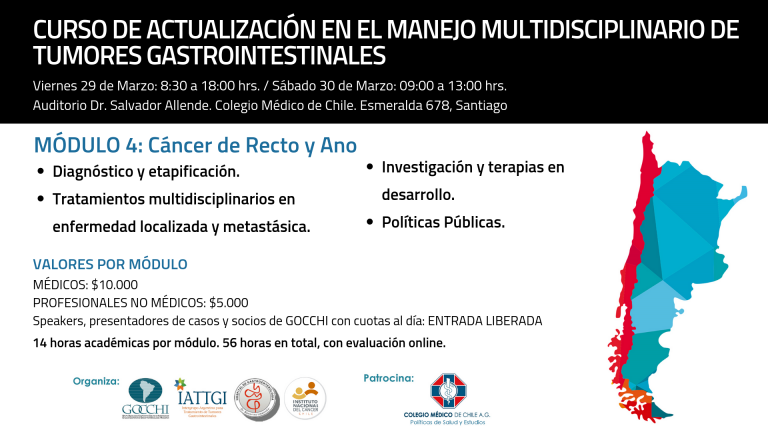 4º Módulo – Curso de actualización en el manejo multidisciplinario de tumores gastrointestinales 4º Módulo – Curso de actualización en el manejo multidisciplinario de tumores gastrointestinales