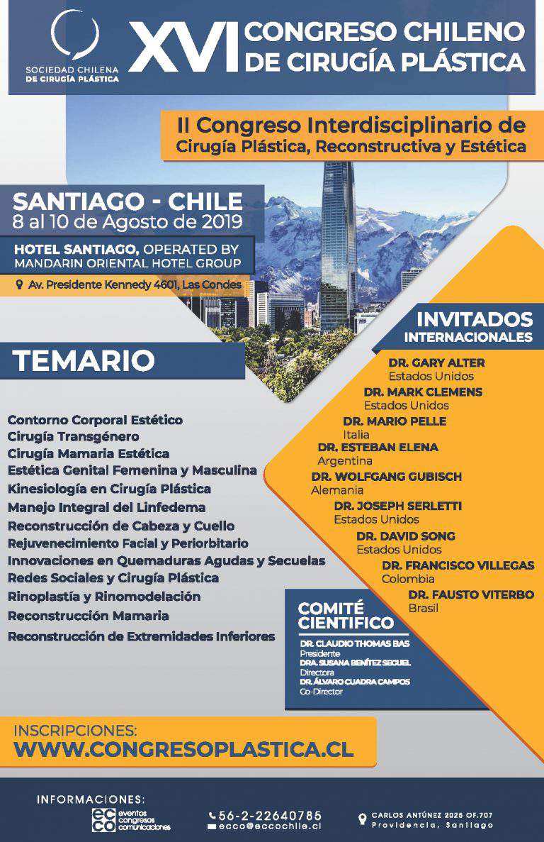 XVI Congreso Chileno de Cirugía Plástica XVI Congreso Chileno de Cirugía Plástica