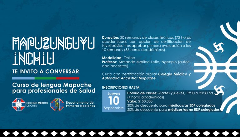 Mapuzunguyu Iñchiu – Te invito a conversar: Curso de lengua mapuche para profesionales de salud Mapuzunguyu Iñchiu – Te invito a conversar: Curso de lengua mapuche para profesionales de salud