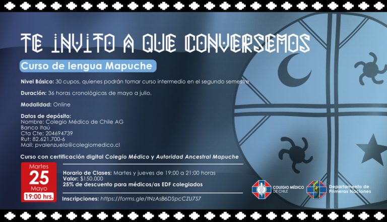 Mapuzunguyu Iñchiu – Te invito a que conversemos: Curso de lengua mapuche para profesionales de salud Mapuzunguyu Iñchiu – Te invito a que conversemos: Curso de lengua mapuche para profesionales de salud