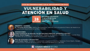 Ciclo de conversaciones con el Departamento de Ética: "Vulnerabilidad y atención en salud"
