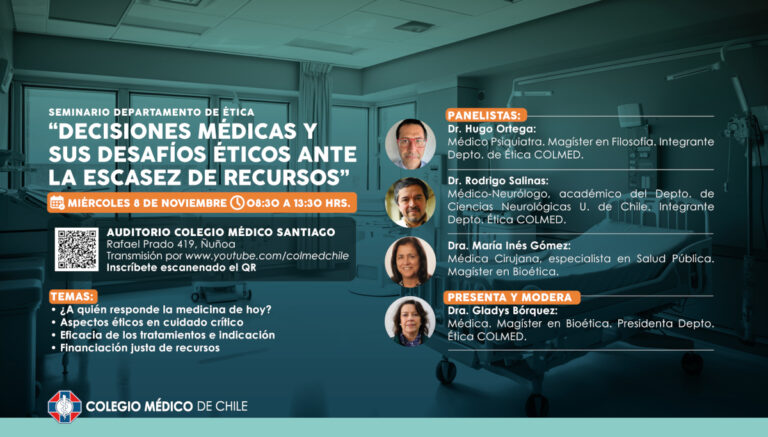 Seminario de Ética: «Decisiones médicas y sus desafíos éticos ante la escasez de recursos» Seminario de Ética: «Decisiones médicas y sus desafíos éticos ante la escasez de recursos»