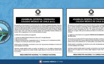 Citación a Asamblea General del Colegio Médico de Chile 2025
