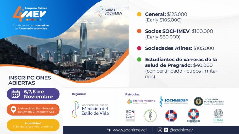 IV Congreso Chileno de Medicina del Estilo de Vida: Construyendo en comunidad un futuro más sostenible