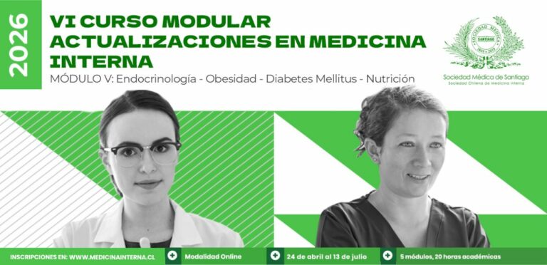 VI Curso Modular Actualizaciones en Medicina Interna 2026, Módulo V: Endocrinología – Obesidad – Diabetes Mellitus – Nutrición